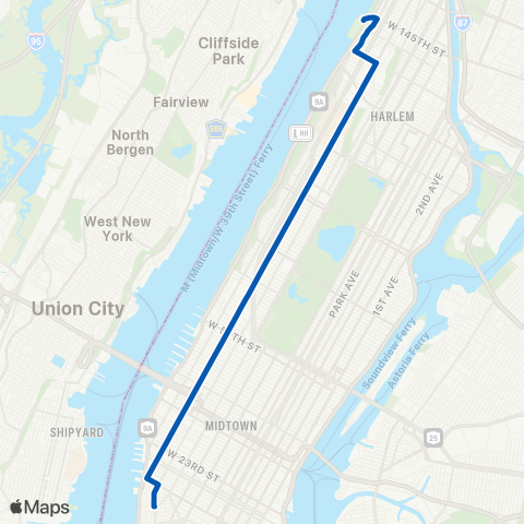 MTA Manhattan Riverbank Park & Harlem - West Village map