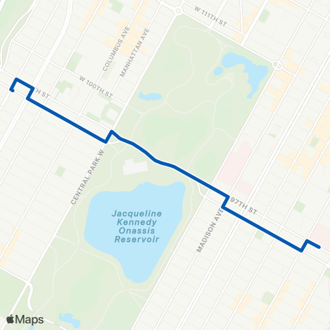 MTA Manhattan East Side - West Side map