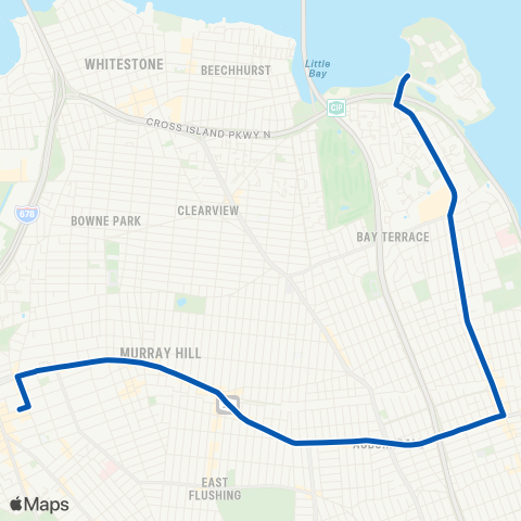 MTA Queens Fort Totten - Flushing map