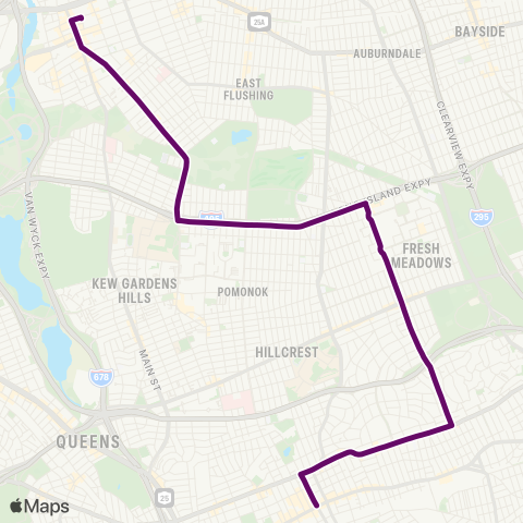 MTA Queens Flushing - Jamaica map