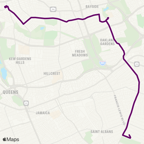 MTA Queens Cambria Heights - Flushing map