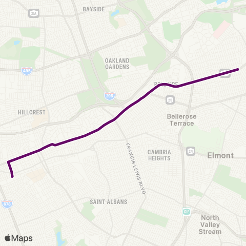 MTA Queens Floral Park - Jamaica map