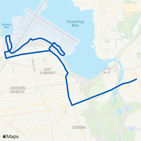 MTA Queens Flushing - LaGuardia Airport map