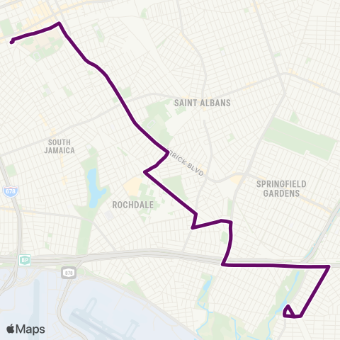 MTA Queens Rosedale Or Green Acres Shopping Mall - Jamaica map