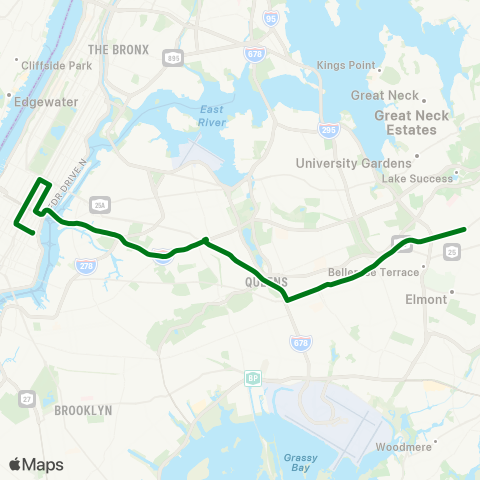 MTA Express Floral Park - Midtown Manhattan Express map