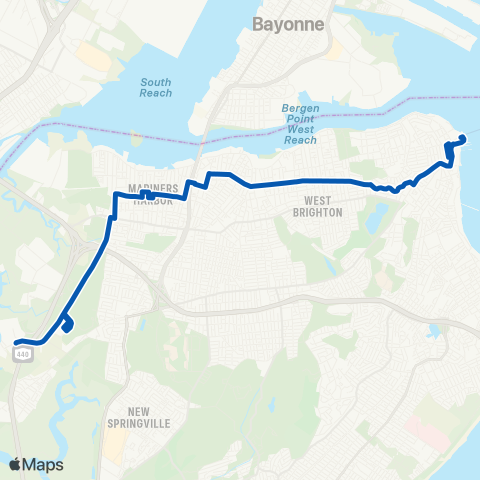 MTA Staten Island St. George - West Shore Plaza map