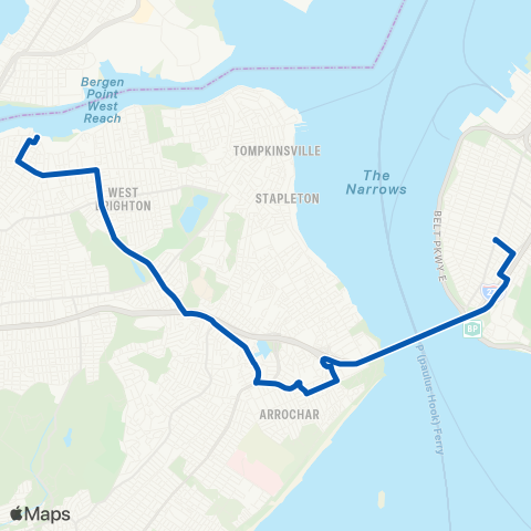 MTA Staten Island Port Richmond - Bay Ridge map