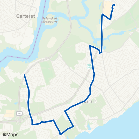 MTA Staten Island Rossville - Staten Island Mall map