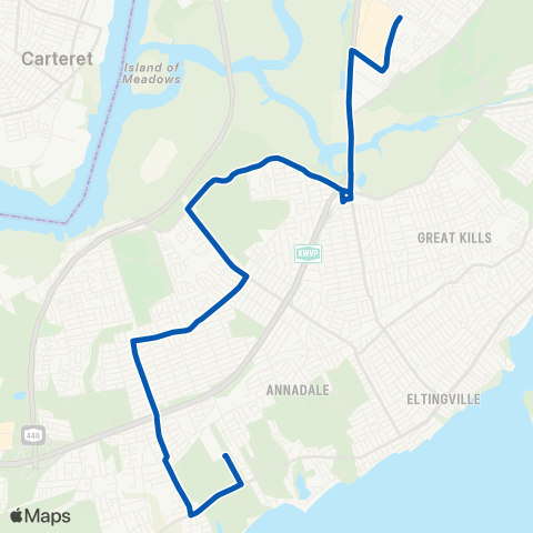 MTA Staten Island Huguenot - Staten Island Mall map