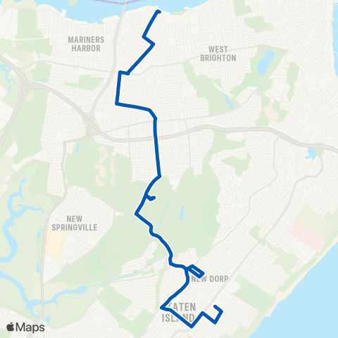 MTA Staten Island Port Richmond - New Dorp map