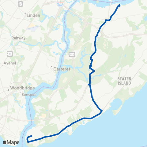 MTA Staten Island Port Richmond - Tottenville map