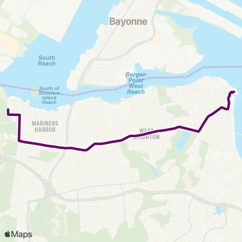 MTA Staten Island St. George - Mariners Harbor Ltd map