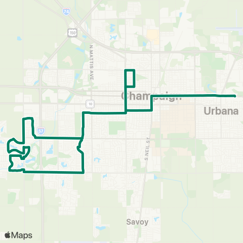 MTD Green Express map