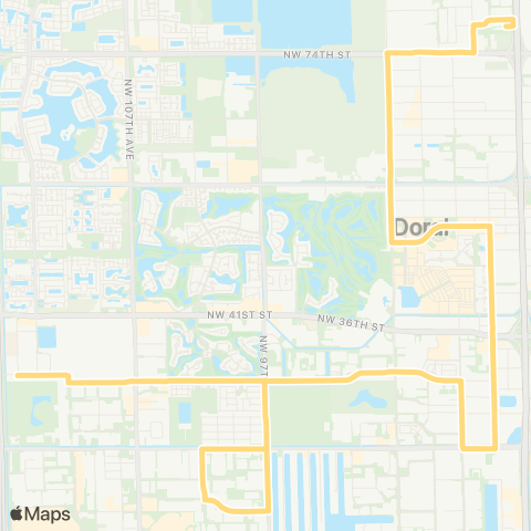 Doral Trolley City of Doral Trolley (Rt. 2) map