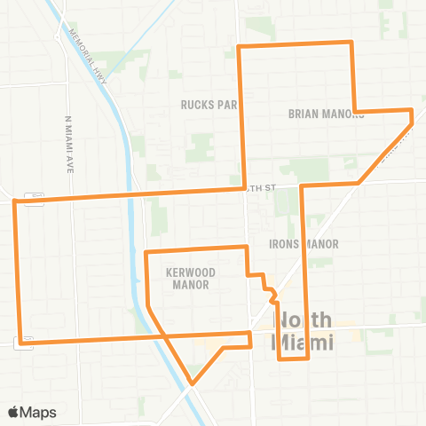 Other Municipal Shuttles City of North Miami Orange map