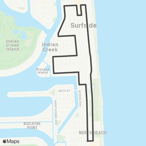 Other Municipal Shuttles Town of Sufside Shuttle map