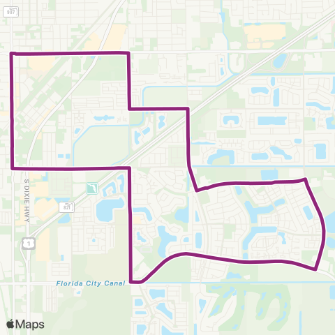 Miami Trolley City of Homestead Lucy Route map