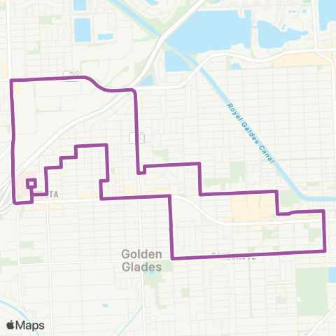 Miami Trolley City of North Miami Beach D Route map