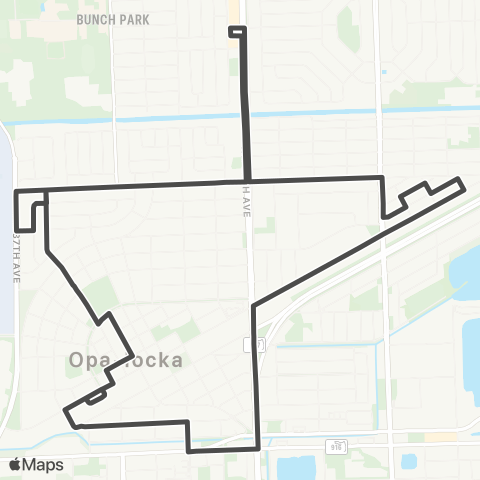 Miami Trolley City of Opa-Locka North Link map