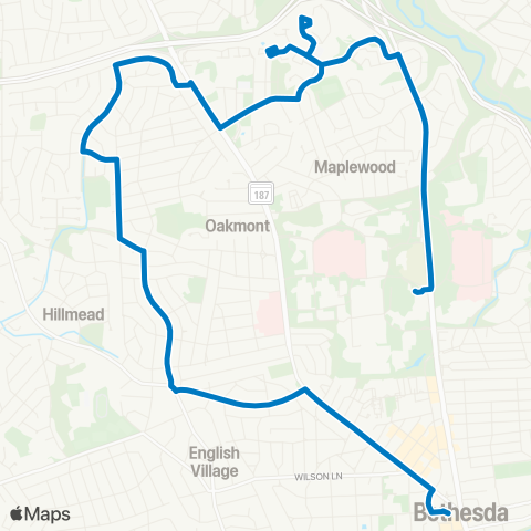 Ride On Bethesda-Medical Center map