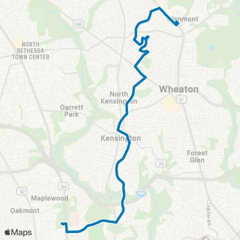 Ride On Glenmont-Medical Center map