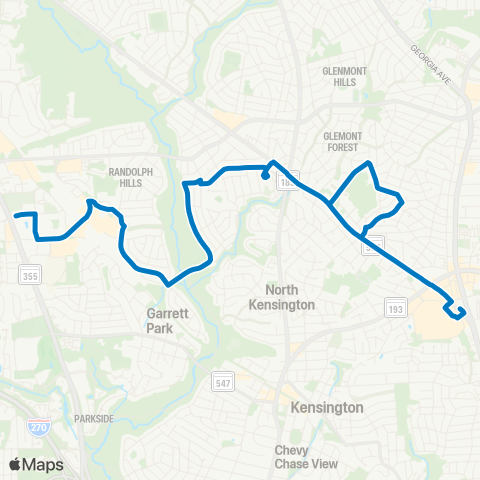 Ride On Wheaton-White Flint Station map