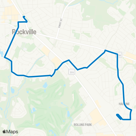 Ride On Twinbrook-Rockville map