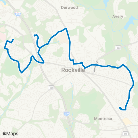 Ride On Rockvregional / Rockvsenior / Twinb map