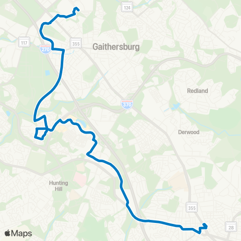 Ride On Rockville-Lakeforest map