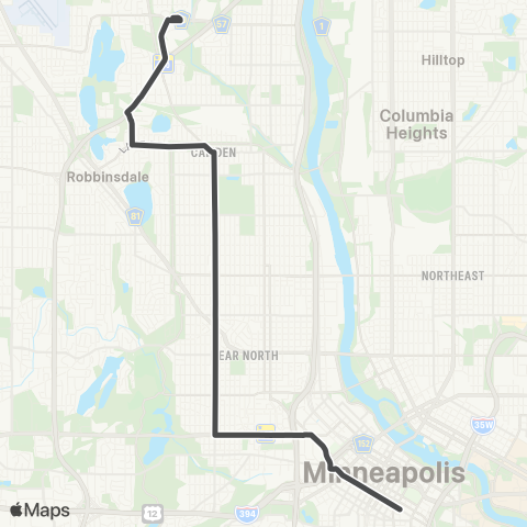 Metro Transit Metro C Line map