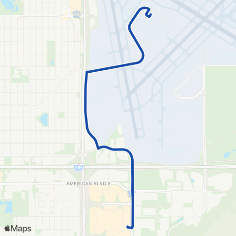 Metro Transit MOA-Cargo Rd map