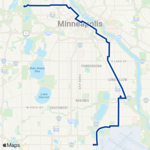 Metro Transit Plymouth-27av-Minnehaha-46st Sta-34av S-66st / Cedar map