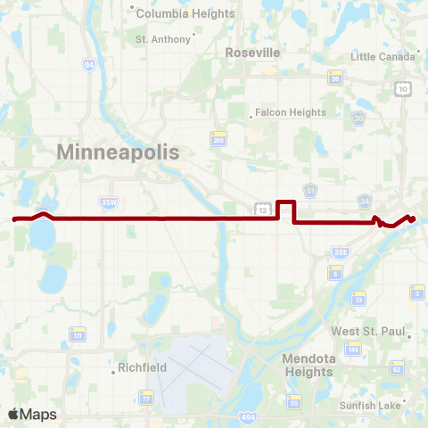 Metro Transit Uptown-Lake St-Midway-Selby Av map