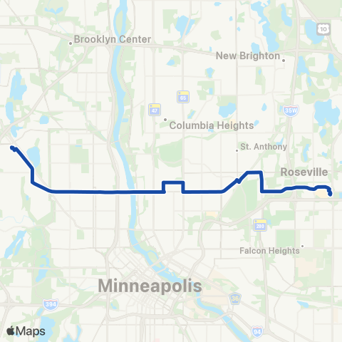 Metro Transit Robbinsdale-Lowry Av-Rosedale map