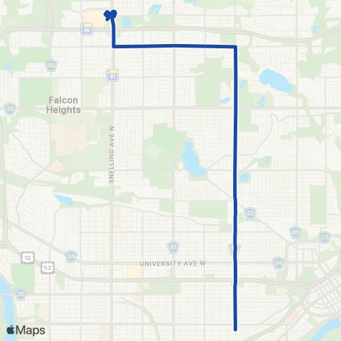 Metro Transit Dale St-Co Rd B-Rosedale map