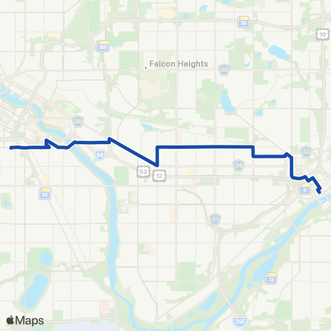 Metro Transit W Minnehaha Av-Raymond Sta-Franklin Av map