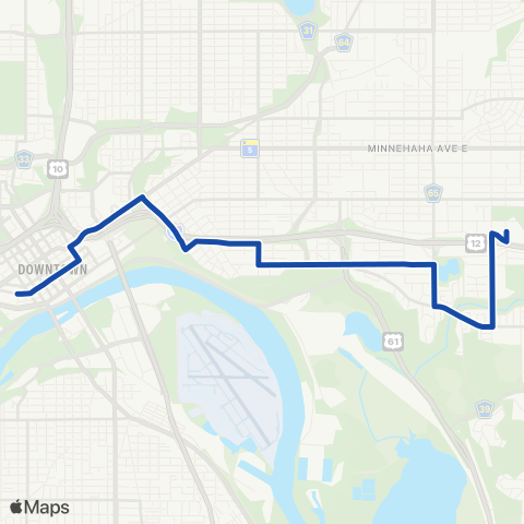 Metro Transit Burns Av-Sunray map