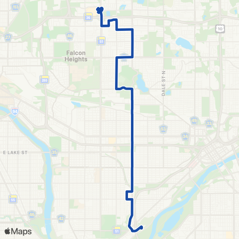 Metro Transit Rosedale-Lexington Av map