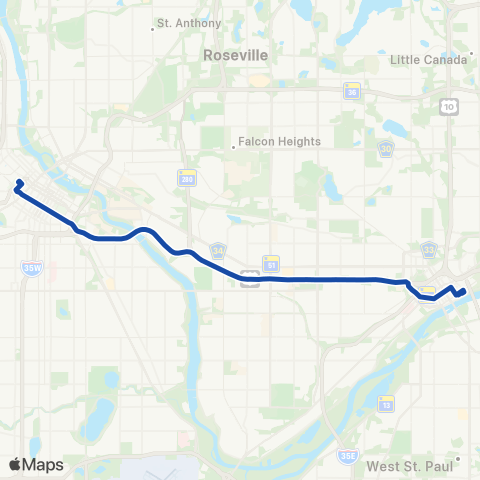 Metro Transit Express-Mpls-St Paul map