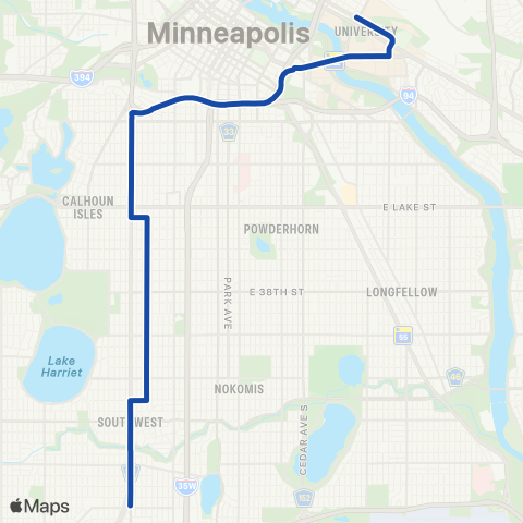 Metro Transit Ltd Stop-Grand Av S-Lyndale Av S-U of M map