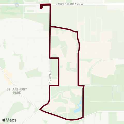 University of Minnesota Saint Paul Circulator map