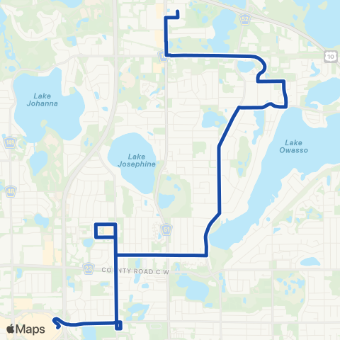 Metro Transit Target Shoreview-Victoria-Rosedale map