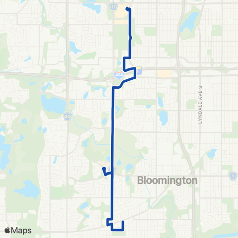 Metro Transit Valley W-Normandale Col-France-Southdale map