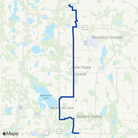 Metro Transit Starlite-Winnetka Av-Louisiana Av Transit Ctr map