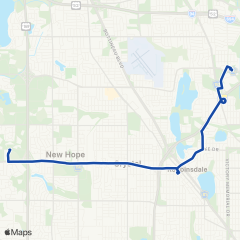 Metro Transit Brooklyn Center-Robbinsdale-New Hope map