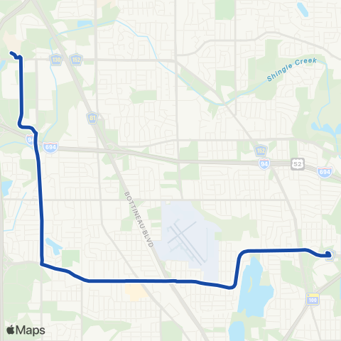 Metro Transit Brooklyn Center - Bass Lake Rd-Henn Tech map