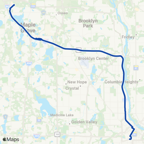 Maple Grove Maple Grove Station map