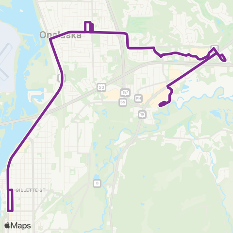 MTU Onalaska map