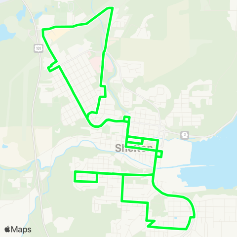 Mason Transit Authority Shelton South Loop map