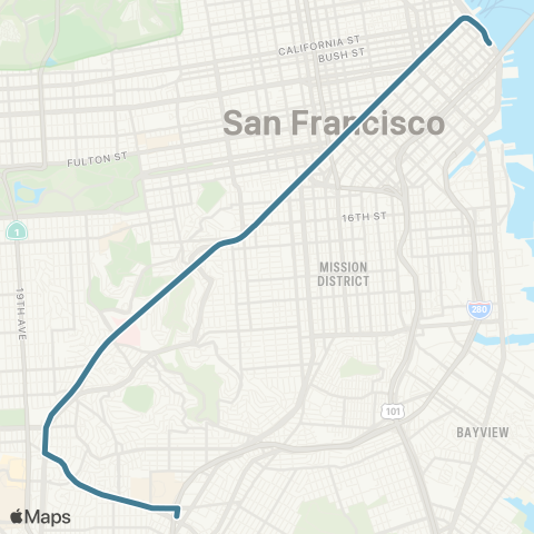 Muni Ingleside map